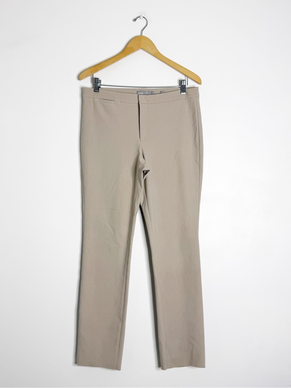 Vince Women’s Size 12 Khaki Slim Leg Pants Stretch Career Trousers